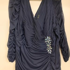 Navy Mother of the Bride Dress